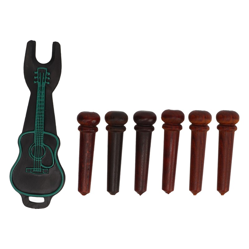 6Pcs Guitar Pin Maple Delicate Professional Acoustic Guitar Bridge Pin