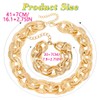 ACEDRE Gold Chain Jewelry Set Chunky Necklace Bracelet Sets for