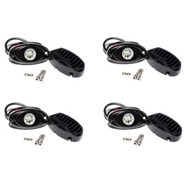 YONEDA 4 Pods Blue Rock Lights 6000K Ultra Bright LED Neon Underglow Light IP68 Waterproof for Trucks SUV UTV ATV RZR Car Boats Pickup Motorcycle