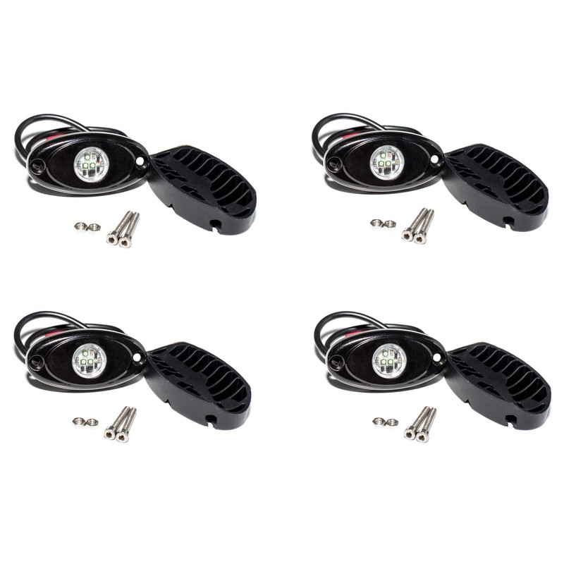 YONEDA 4 Pods Blue Rock Lights 6000K Ultra Bright LED