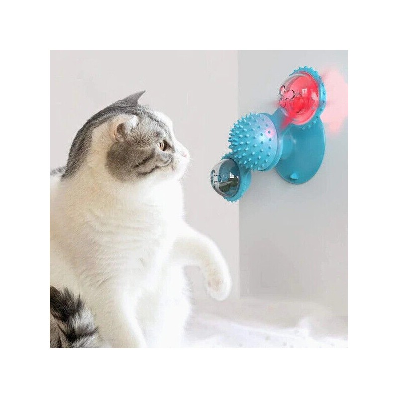 Lightsmax Turntable Windmill Teasing Interactive Cat Toys for Indoor Cats