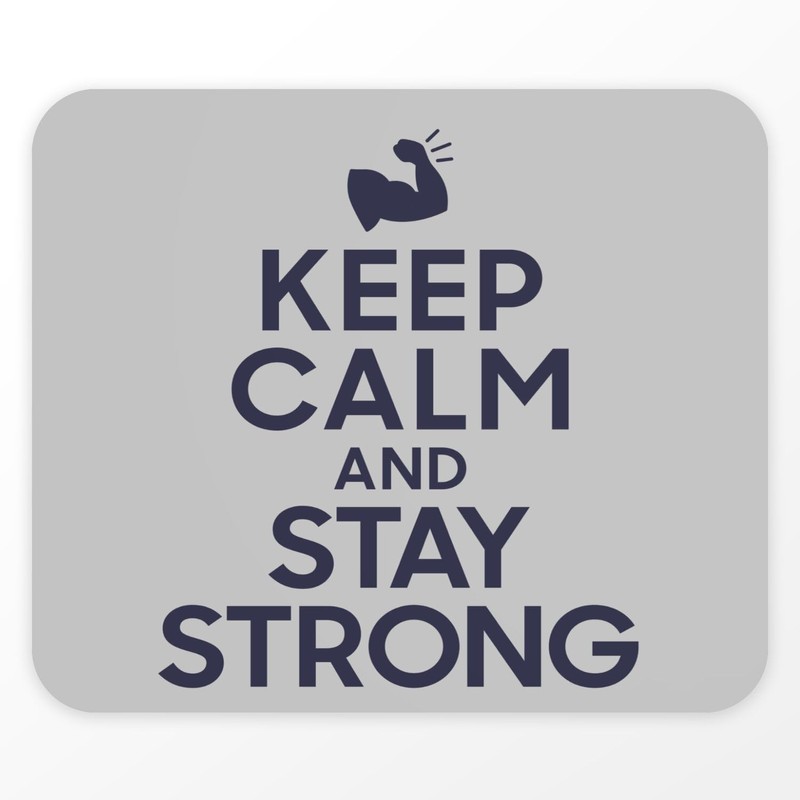 Fabulous Mauspad Keep Calm and Stay Strong Parodie Sport Krafttraining,