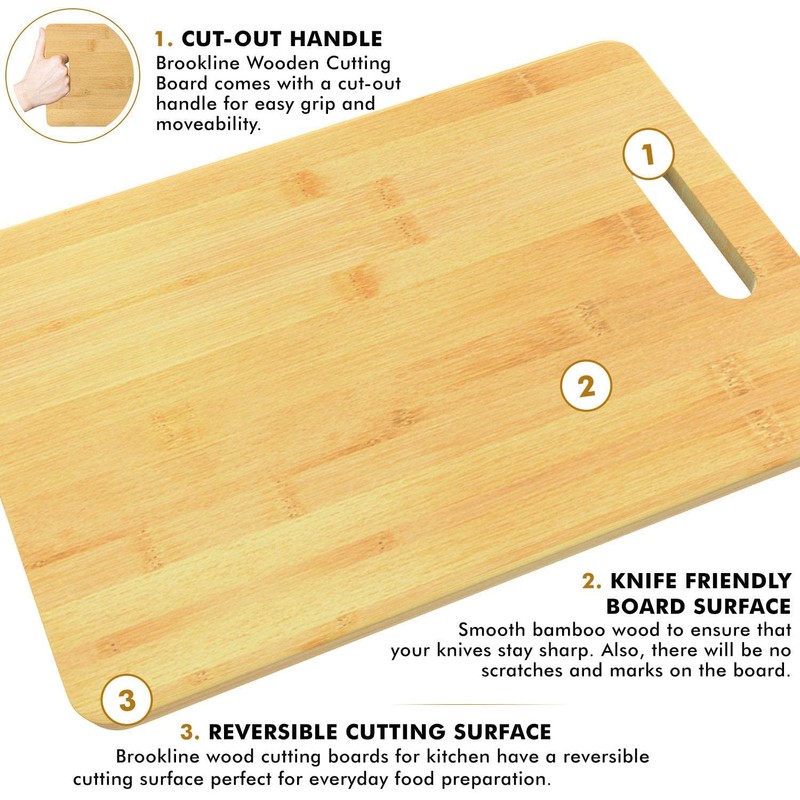 Palmzen Premium Set of 3 Bamboo Chopping Boards by Palmzen