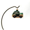 Polish Gallery Mini Christmas Ornament Blown Glass Handcrafted (Green Car)