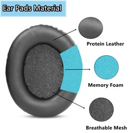 TaiZiChangQin MDR-ZX770BN Ear Pads Replacement Compatible with Sony MDR-ZX770BN ZX780DC MDR-ZX770BT WH-CH700N WH-CH710N Headphone Cushions Foam Protein Leather Black