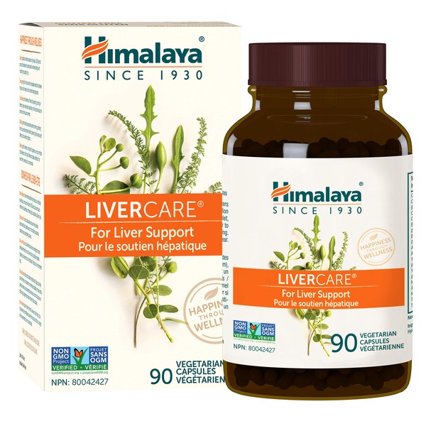 Himalaya Himalaya LiverCare for Liver Support, 90 Vegetarian Capsules, Non-GMO,