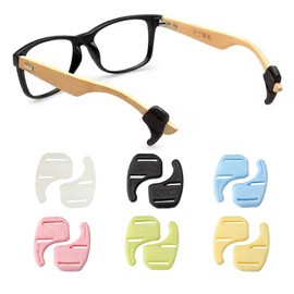 TORWOL Silicone Non-slip Glasses Ear Hook, Comfortable Elastic Glasses End Tips, Soft Ear Clip Eyewear Retainers for Glasses Sunglasses(6 pairs,Mixed colors)