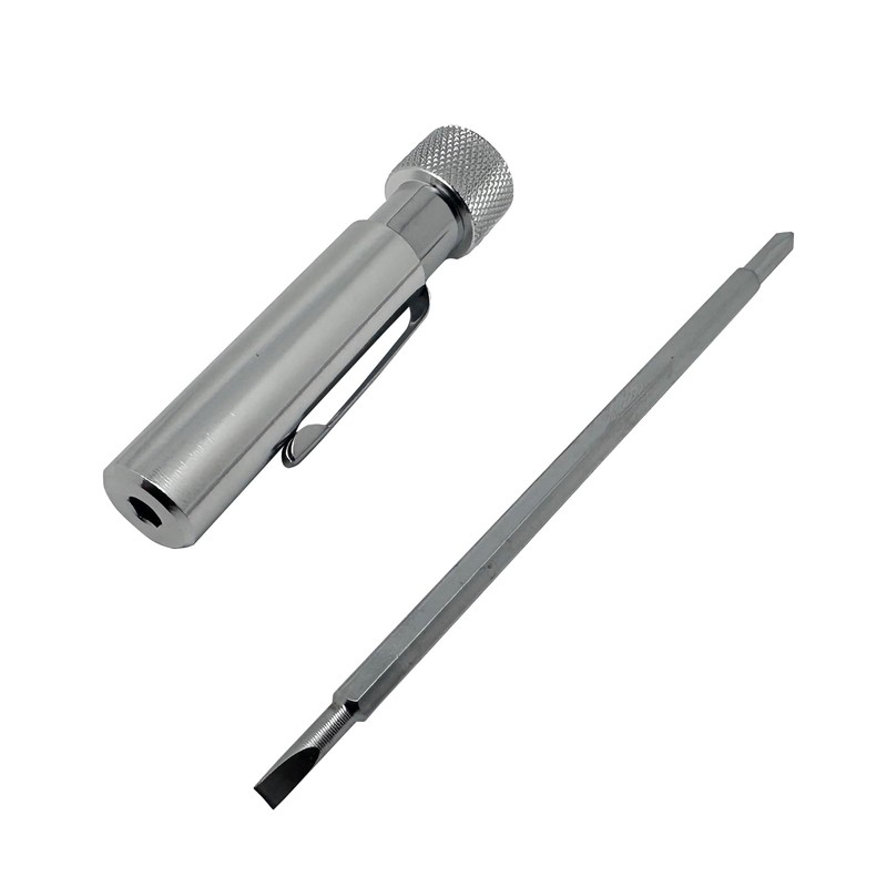 Pocket Screwdriver with Clip and Magnet - Phillips and Slotted-Flat