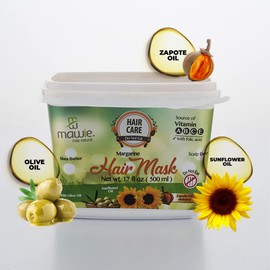 500 ML - Margarine hair mask for dry damaged hair, curly hair, provides shine, revitalizes, nourishes and moisturizes. MAWIE