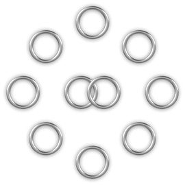 Metal Rings for Bags, Pack of 10 Stainless Steel Metal Rings, 25 mm Outer Diameter, 3 mm Thick, Welded O Rings for Fastening, Screws, Hooks, Camping Straps, Dog Leads, Bags, Paracord Accessories,