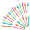 Juvale Rainbow Plastic Silverware Set - Disposable Neon Party Utensils