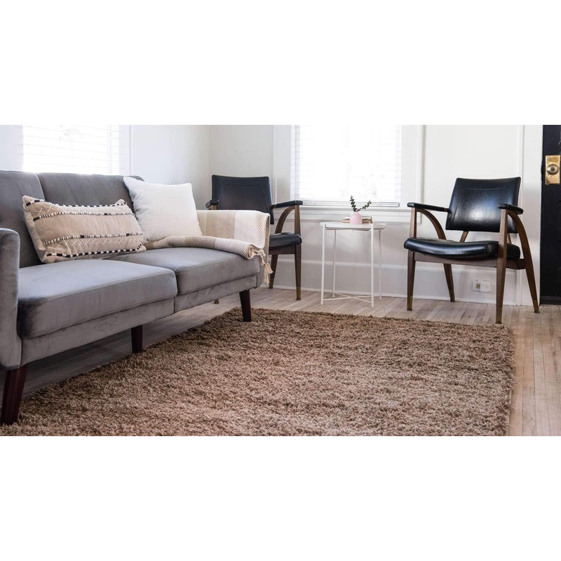 Unique Loom Solid Shag Collection Area Rug (8' x 10'