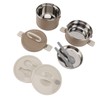 Insulated Food Container 304 Stainless Steel PP Stackable Portable Round