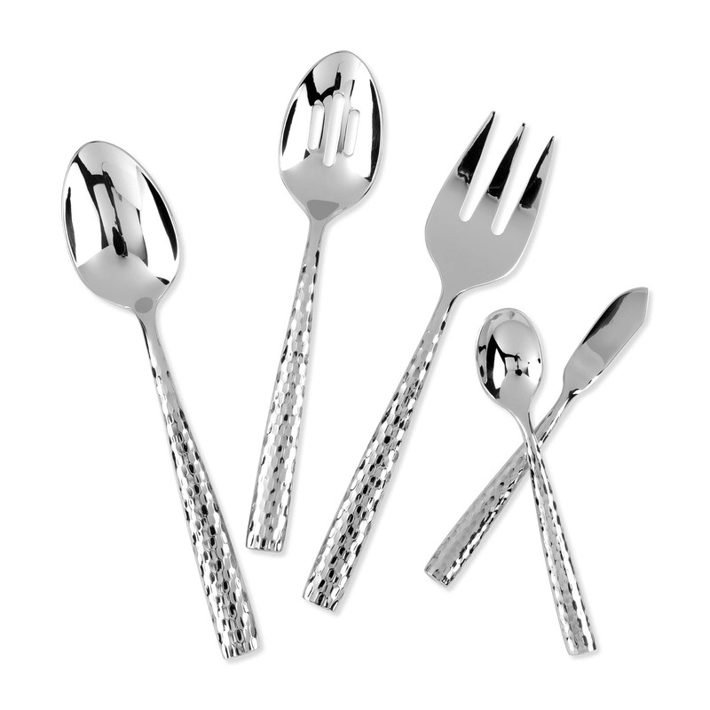 UPware 5-Piece 18/8 Stainless Steel Hostess Serving Set, Include Solid
