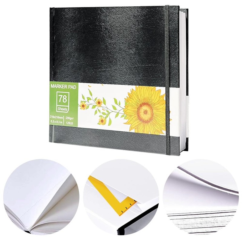 MOTRAIN Thickened Art Sketchbook, 156 Sheets Bound, Drawing Notebook, Acid