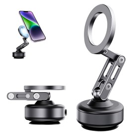 Kanroadi Nixie Vacuum Magnetic Phone Holder, nixiveofficial Magnetic Phone Holder, Nixie Phone Holder, Nixie N’Go Pro 360 Automatic Strong Adhesion One-Click Removal, from Desk to Car (Gray)