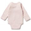 Wilson & Frenchy Organic Stripe Rib Wrap Bodysuit - Cantaloupe,