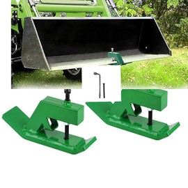 Heavy Duty 12" Steel Tractor Bucket Protector, Skid Edge Guard for Snow Removal, 3" Wide Turf Tamer – Prevents Grass Damage, Durable Bucket Attachment for Tractors (6“ Width)