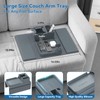 Couch Arm Cup Holder CLESOO Couch Arm Tray Anti-Slip Couch