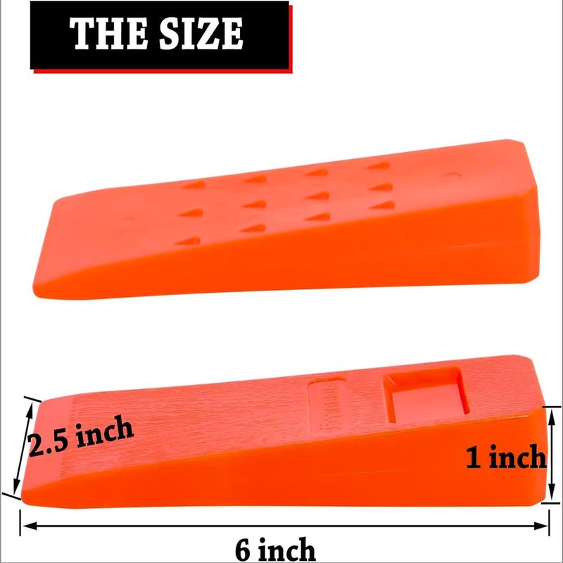 Poweka 6 Inch Chainsaw Felling Wedge Set, ABS Plastic Wood