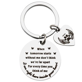 Pet Memorial Keychain for Dogs Sympathy Gifts Key Chains for Cat Loss Funeral Gifts for Loss of Pets Bereavement Gifts Key Rings for Women Men Grief Condolence Gifts for Loss of Dog Cats Gifts