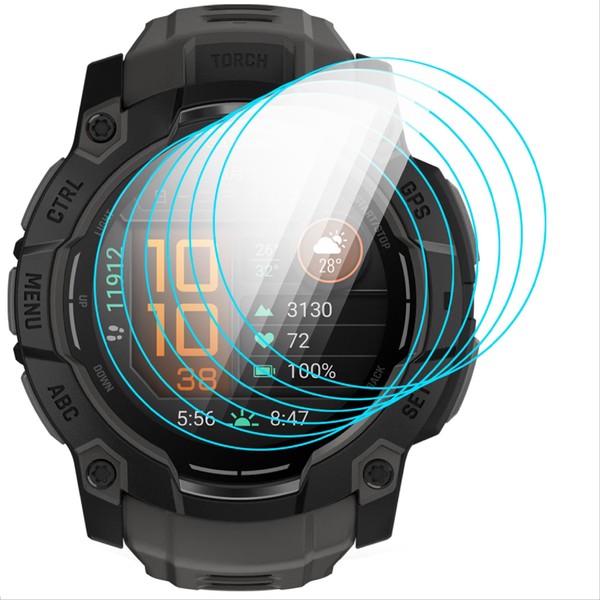 GIOPUEY Screen Protector for Garmin Instinct 3 50mm, [6 Packs]