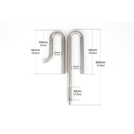 LANDEN 304 Stainless Steel Lily Pipes with Clamps for Rimless Glass Aquarium, Inflow and Outflow Set (Pipe Diameter 12mm)…