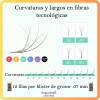 Extensiones de Pestañas Nagaraku 4D W Negro Curvatura D Largo