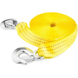 NEIKO 51008A Heavy Duty Tow Strap with Hooks, 2” x 30’, 10,000 LB Capacity, Tow Rope for Vehicles, Cars, Trucks, ATV Tow Strap