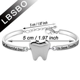 Dentist Gift Dental Hygienist Gift Dental Bracelet It’s A Beautiful Day To Save Teeth Bracelet (To Save Teeth Br EU)