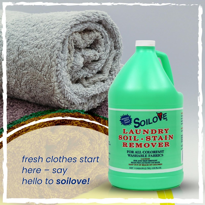 Stain Remover for Clothes – Soilove (128oz) – Powerful Triple-Acting