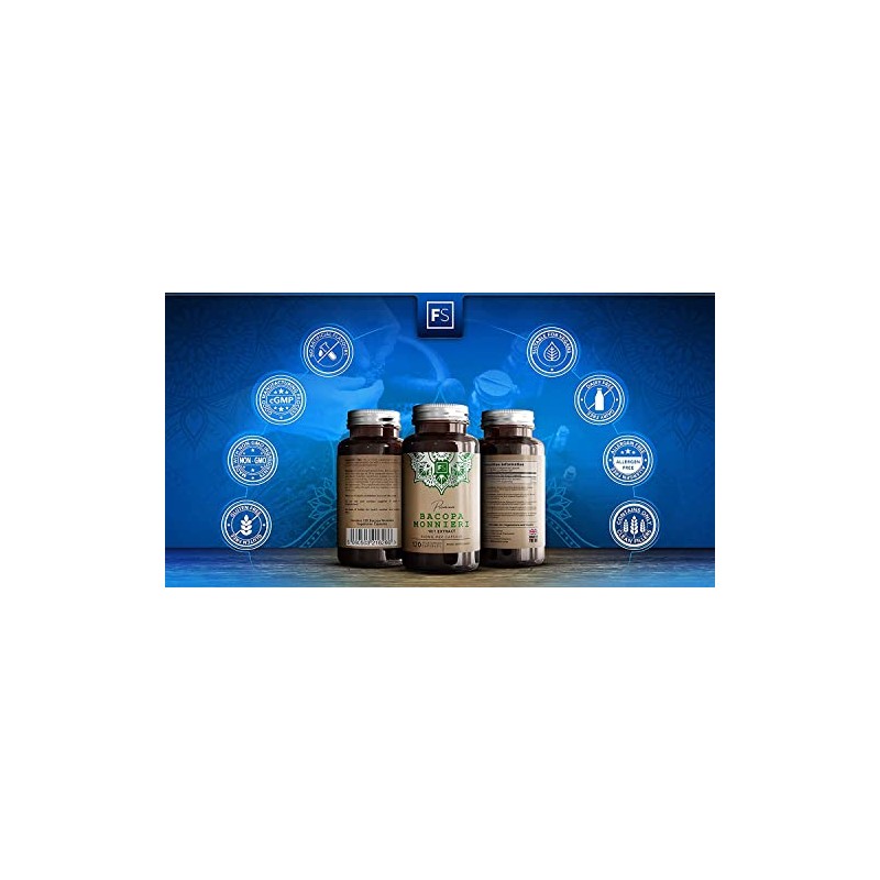 FS Bacopa Monnieri Capsules - 500mg Per Serving | 120