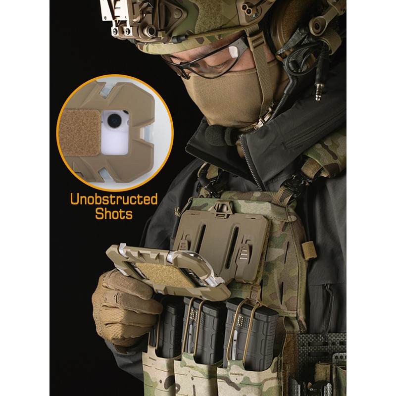 EralcNa Tactical Gear Plate Carrier Vest Accessories Phone Chest Mount