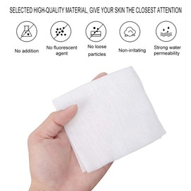 HEALLILY Gauze Pads 100pcs Non-Woven Facial Cotton Gauze Squares Gauze Sponge Esthetician Cotton Pad (Folded Size 10x10cm, Unfold Size 20x20cm) Gauze Swabs