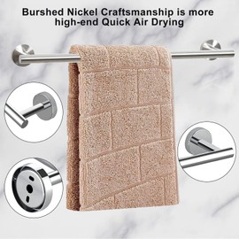 Cilee 10 Piece Chrome Bathroom Hardware Set, 24 inch Polished Chrome Towel bar Towel Ring Toilet Paper Holder Robe Towel Hook, SUS304 Stainless Steel Bathroom Accessory Set