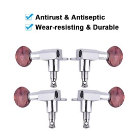 Bnineteenteam Ukulele Machine Heads, Tuning Pegs, Tuning Pegs, 2R 2L, Machine Heads for Ukulele Tuning Pegs, Ukulele, Musical Instrument Accessories