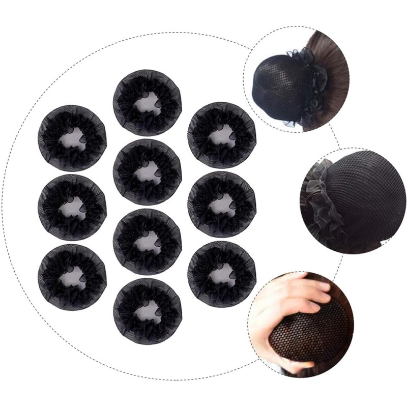 Genérico Redecillas Cabello de Poliéster Elásticas y Reutilizables 10 para
