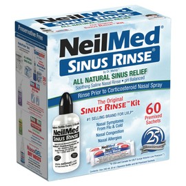 NailMed Sinus Rinse Regular Kit Container + Powder 60p Set, 1 Set / 네일메드 사이너스 린스 레귤러 키트 용기 + 분말 60p 세트, 1세트