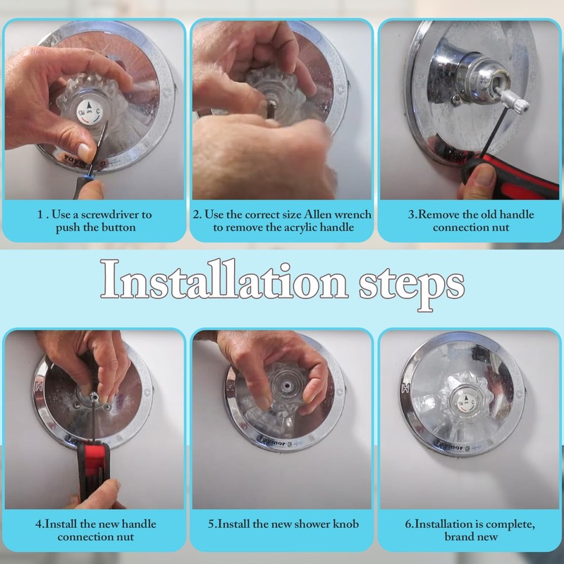 Shower Knob Replacement for RP41661, Shower Handle Replacement Compatible with