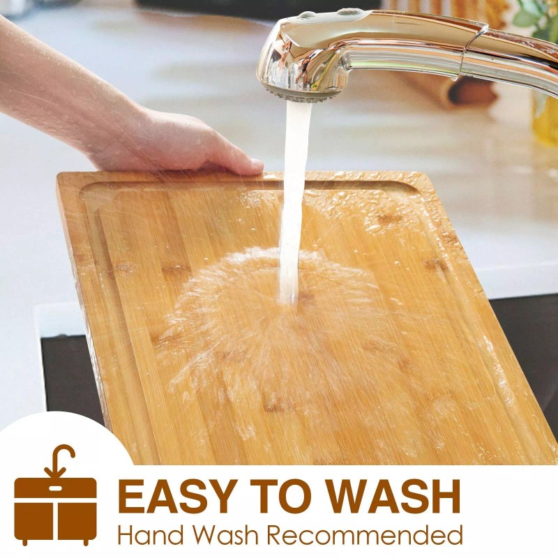 Empune Extra Large Cutting Board, 17.6" Bamboo Cutting Boards for
