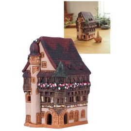 Midene Ceramic Cone Incense Holder Room Decor Handmade Collectible Miniature Historic Pfister House in Colmar Alsace France R256