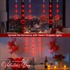Briteglotec Hanging Window Lights, Red Heart Shape