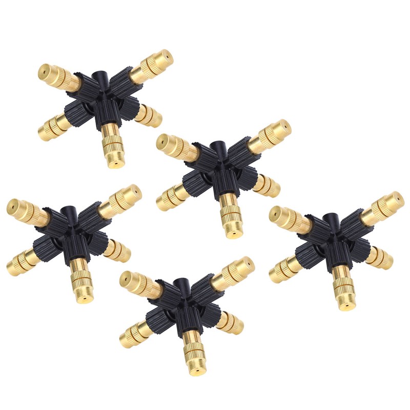 5Pcs G1/2 DN15 Copper Adjustable Misting Sprayer Nozzle Garden Irrigation