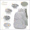 Freiesoldaten Flower Printed School Backpack Set with Lunch Bag Pencil