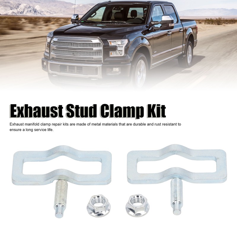 2pcs Exhaust Manifold Clamp Repair Kit Manifold Stud Clamp Replacement