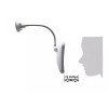 JiBen Square Flexible Gooseneck LED Lighted 10X Magnifying Makeup Mirror