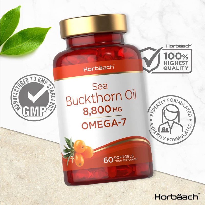 Omega 7 Sea Buckthorn Oil Capsules | 8800mg | High