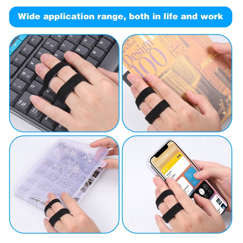 Hejo 10PCS Finger Splints, Adjustable Breathable Finger Tape, Reusable Finger