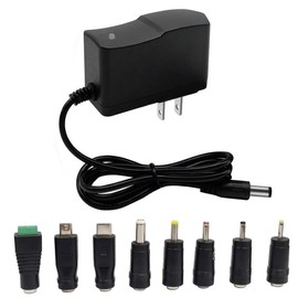 6V 1A 1000mA DC Power Supply Adapter 100V-240V AC to DC 6 Volt 1Amp 0.5A Replacement Power Cord Power Adapter USB Type C with 8TIPS for Trash Can Doorbell Alarm Monitor Electronic Scale Radio Speaker