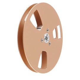 Gorise 1/4 5 Inch Empty Reel for Tape Takeup Reel Recorder 3 Holes Open Empty Alloy (Gold)